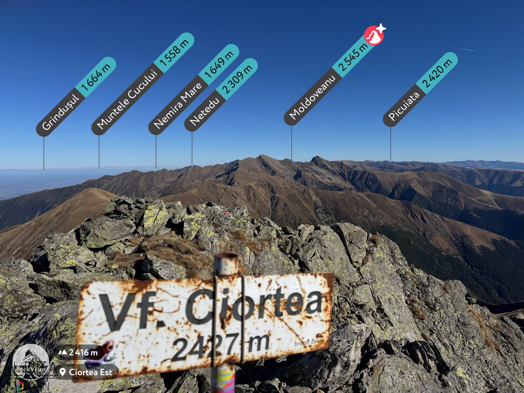 Traseu Vârful Ciortea